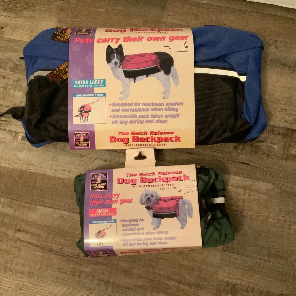 Outward Hound Quick Release Dog Backpack (X-Large, Blue)